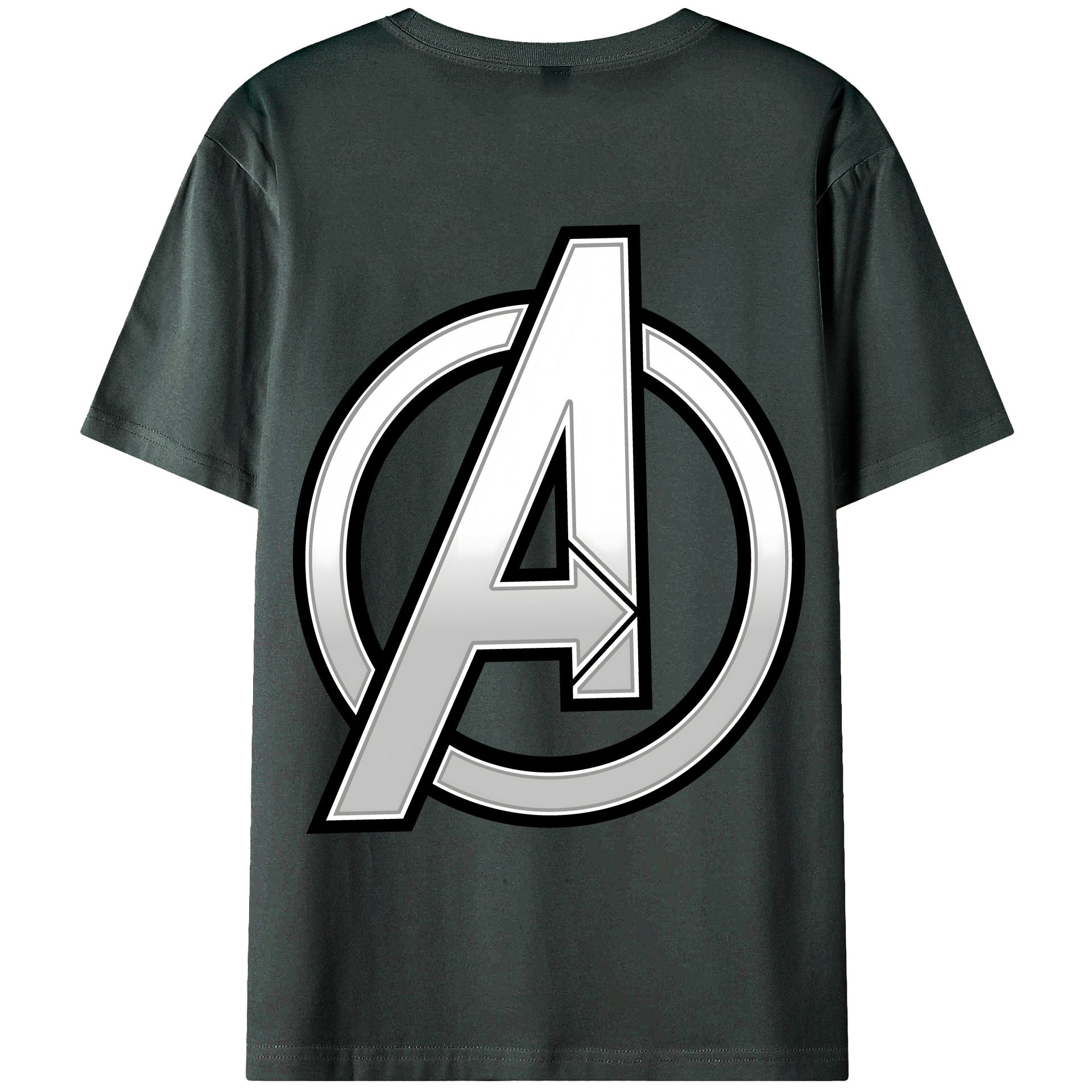（画像用） アベンジャーズ The Avengers 綿100％ メンズ半袖Tシャツ（バックプリント） 通気性